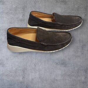 Olukai KA'A Brown Leather Suede Loafer Slip On Casual Shoes Men's 9.5 Comfort